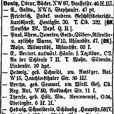 Berliner Adressbuch 1911