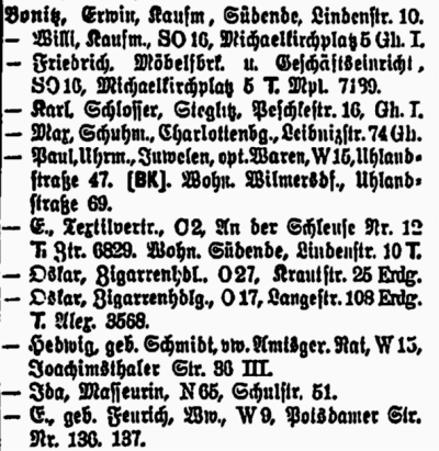 Berliner Adressbuch 1921