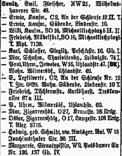 Berliner Adressbuch 1923