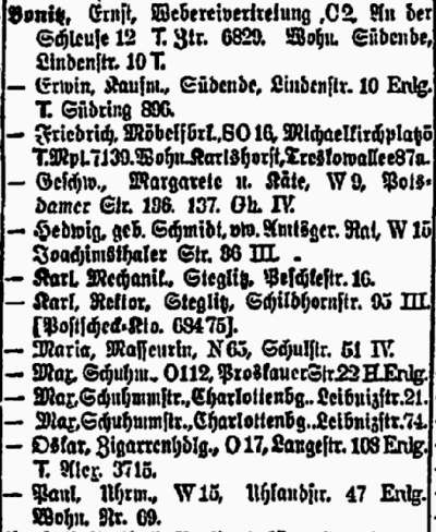 Berliner Adressbuch 1926