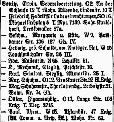 Berliner Adressbuch 1928