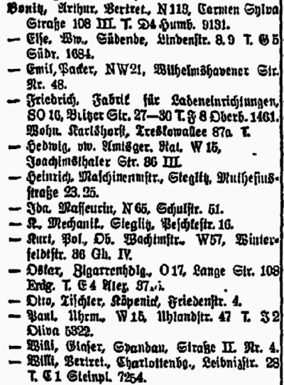 Berliner Adressbuch 1932