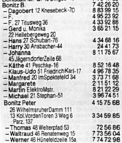 Berliner Telefonbuch 1985