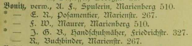 Adressbuch Burgst&auml;dt 1896