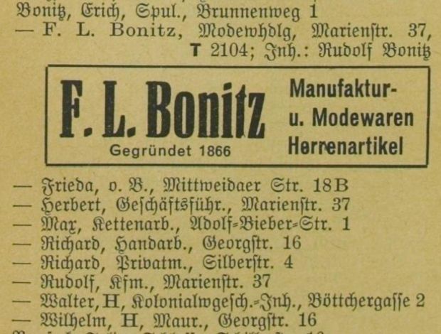 Adressbuch Burgstädt 1937