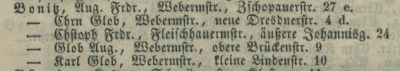 Adressbuch Chemnitz 1847