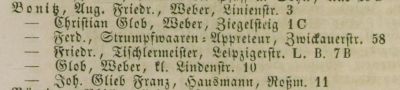 Adressbuch Chemnitz 1855