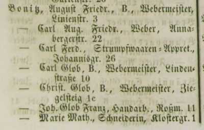 Adressbuch Chemnitz 1859