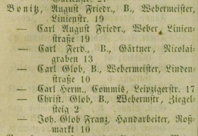 Adressbuch Chemnitz 1861