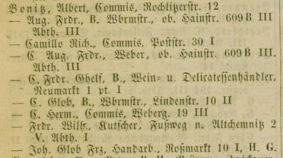 Adressbuch Chemnitz 1864