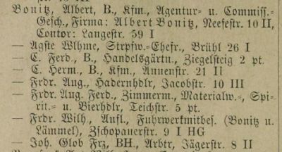 Adressbuch Chemnitz 1878