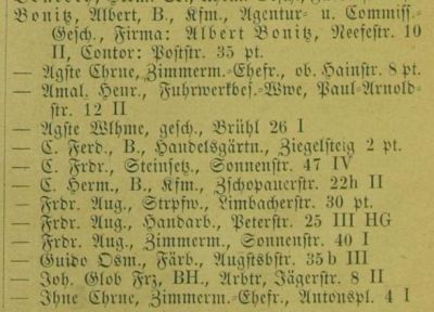 Adressbuch Chemnitz 1880
