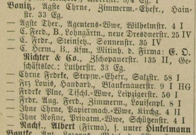 Adressbuch Chemnitz 1888