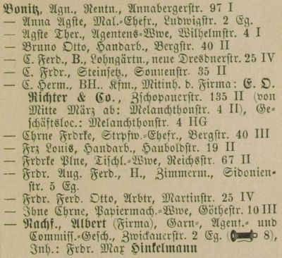 Adressbuch Chemnitz 1889