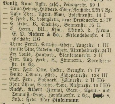 Adressbuch Chemnitz 1892