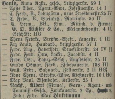 Adressbuch Chemnitz 1893