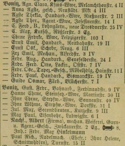 Adressbuch Chemnitz 1898