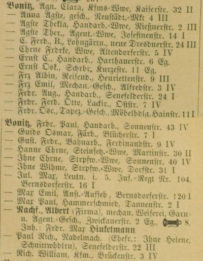Adressbuch Chemnitz 1900