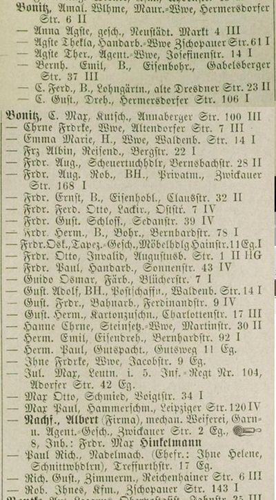 Adressbuch Chemnitz 1903