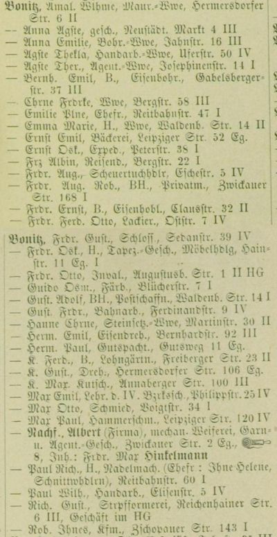 Adressbuch Chemnitz 1904