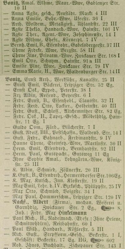 Adressbuch Chemnitz 1906