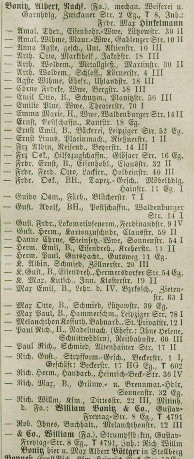 Adressbuch Chemnitz 1911