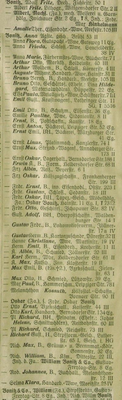 Adressbuch Chemnitz 1918