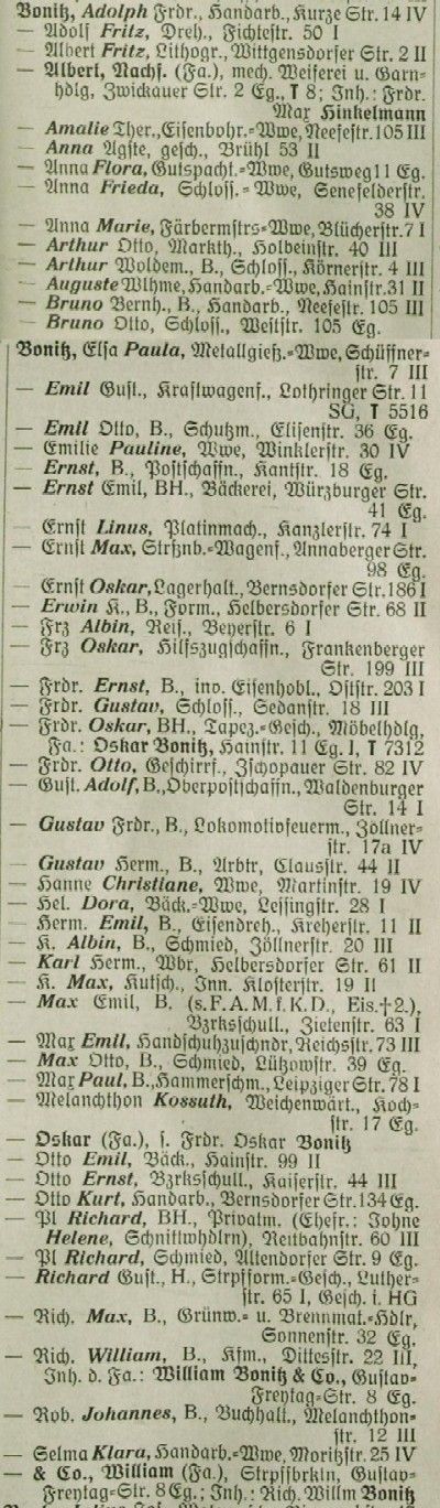 Adressbuch Chemnitz 1919