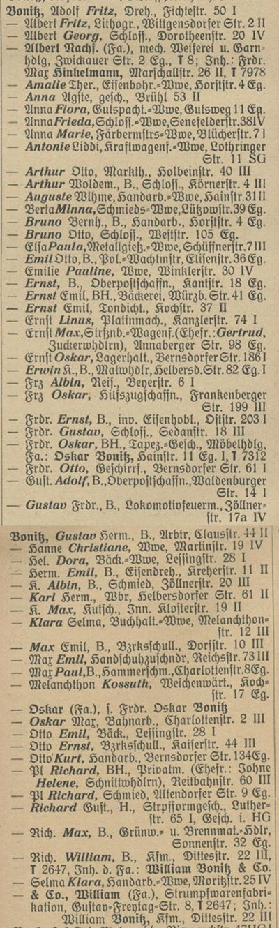 Adressbuch Chemnitz 1920