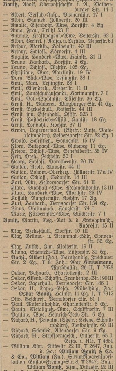Adressbuch Chemnitz 1922