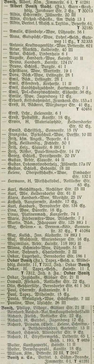 Adressbuch Chemnitz 1929