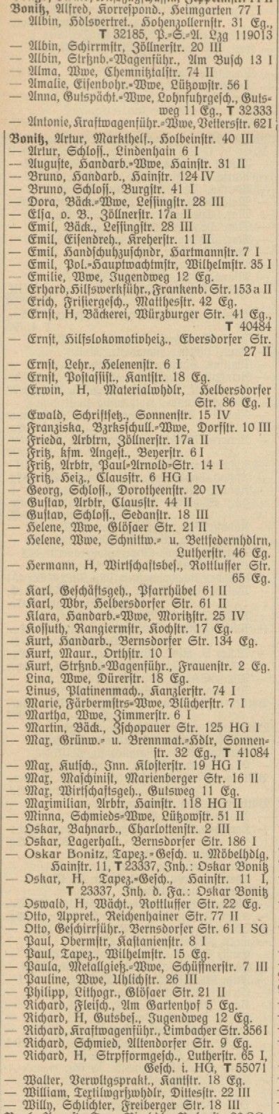 Adressbuch Chemnitz 1932