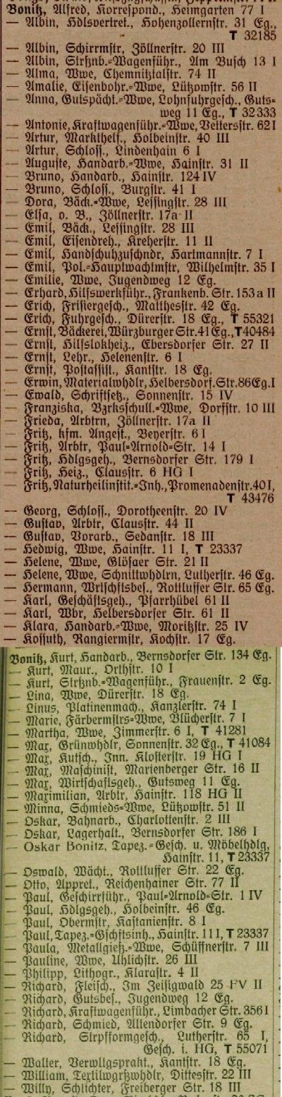 Adressbuch Chemnitz 1933