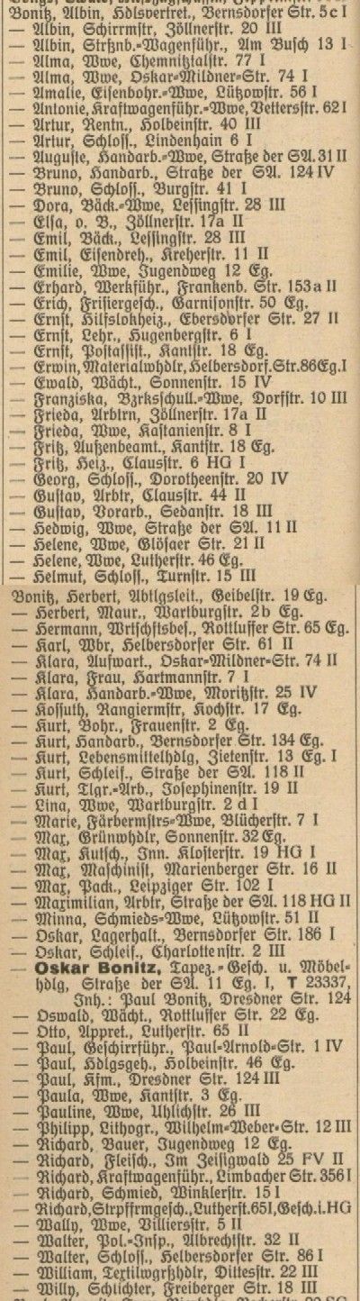 Adressbuch Chemnitz 1938