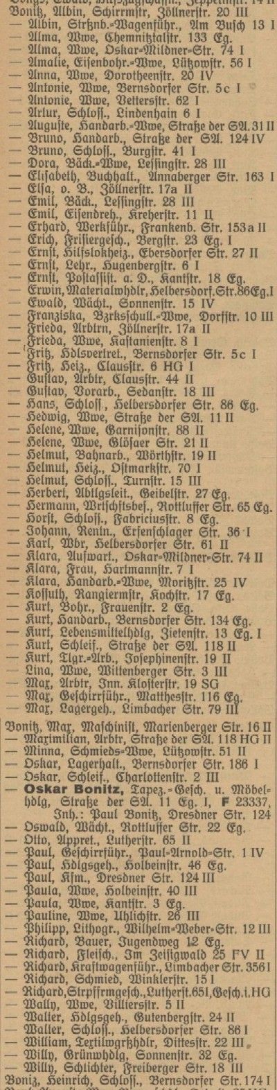 Adressbuch Chemnitz 1941