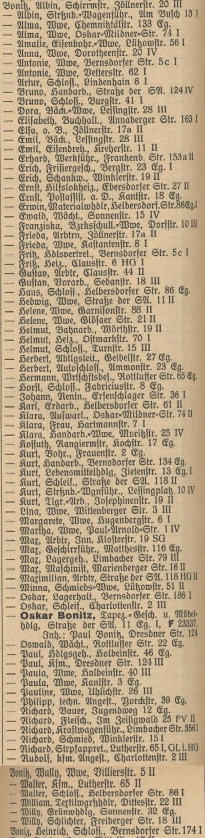 Adressbuch Chemnitz 1943
