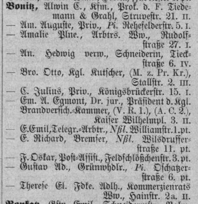 Adressbuch Dresden 1904