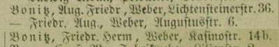 Adressbuch Glauchau 1892
