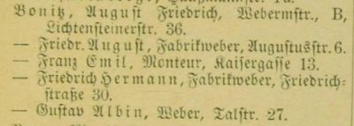 Adressbuch Glauchau 1904