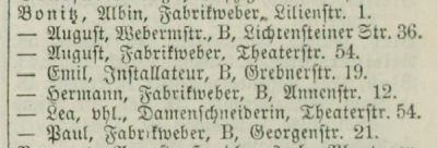 Adressbuch Glauchau 1911