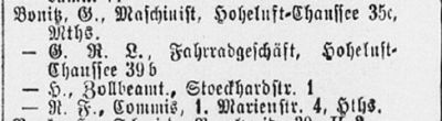 Adressbuch Hamburg 1900
