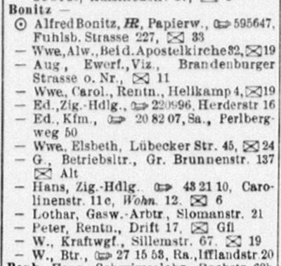 Adressbuch Hamburg 1943