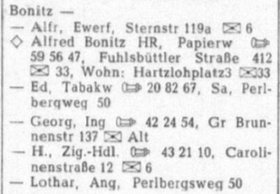 Adressbuch Hamburg 1952