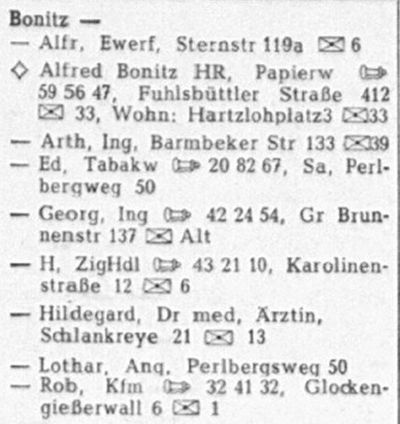 Adressbuch Hamburg 1953