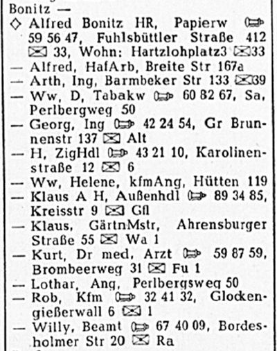 Adressbuch Hamburg 1955
