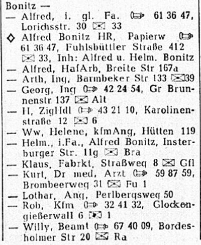 Adressbuch Hamburg 1959