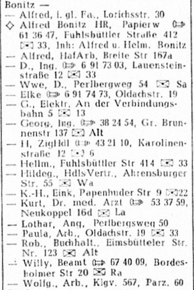 Adressbuch Hamburg 1962