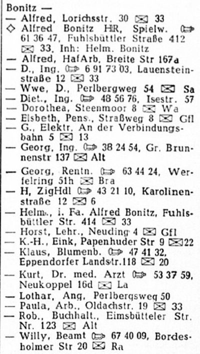 Adressbuch Hamburg 1964