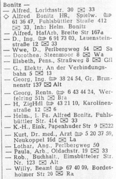 Adressbuch Hamburg 1965
