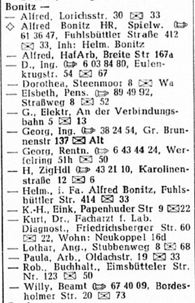 Adressbuch Hamburg 1966